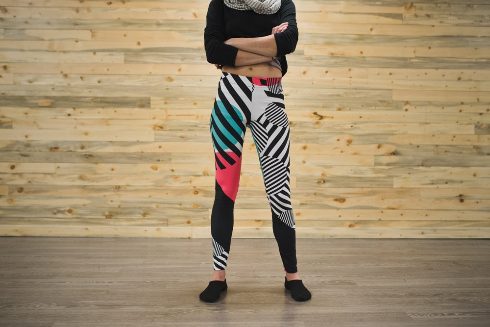 Abstract striped zebra - athleisure unisex leggings