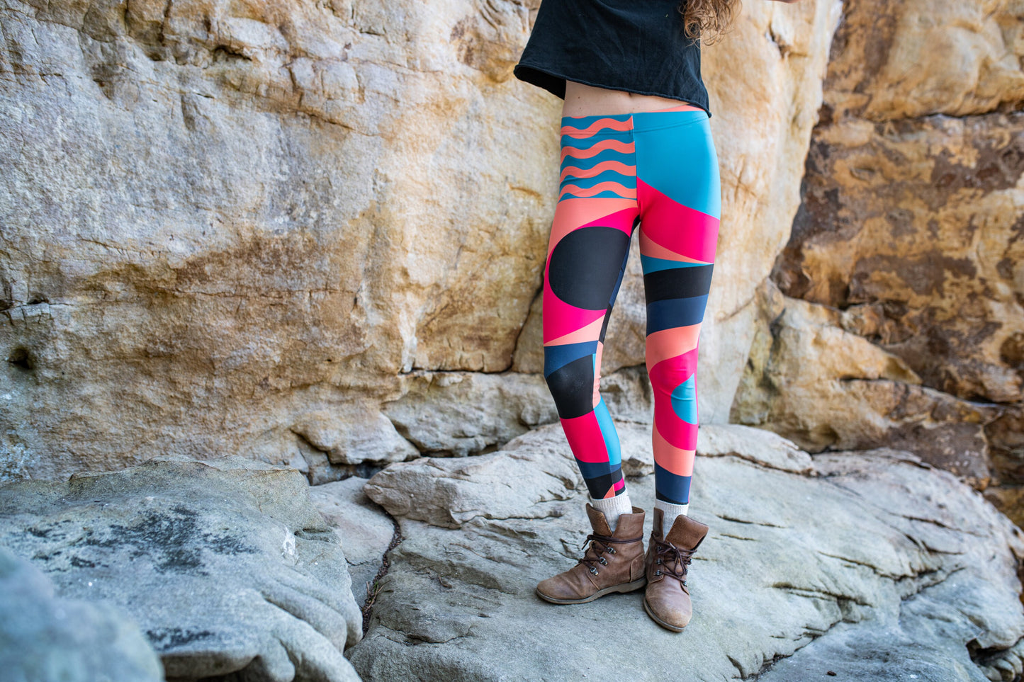 Magenta tides - athleisure unisex leggings