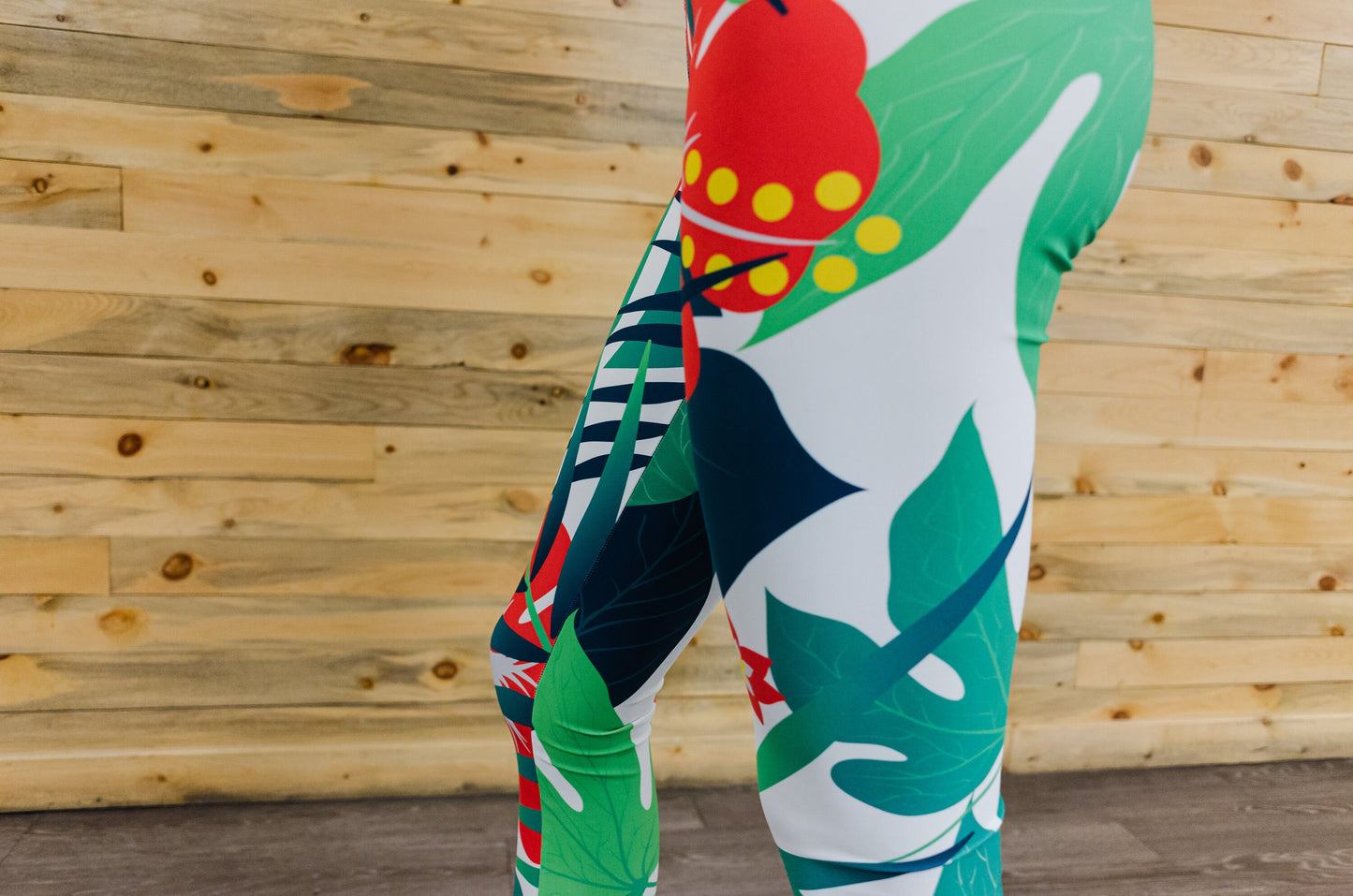 Floral Hawaiian - athleisure unisex leggings