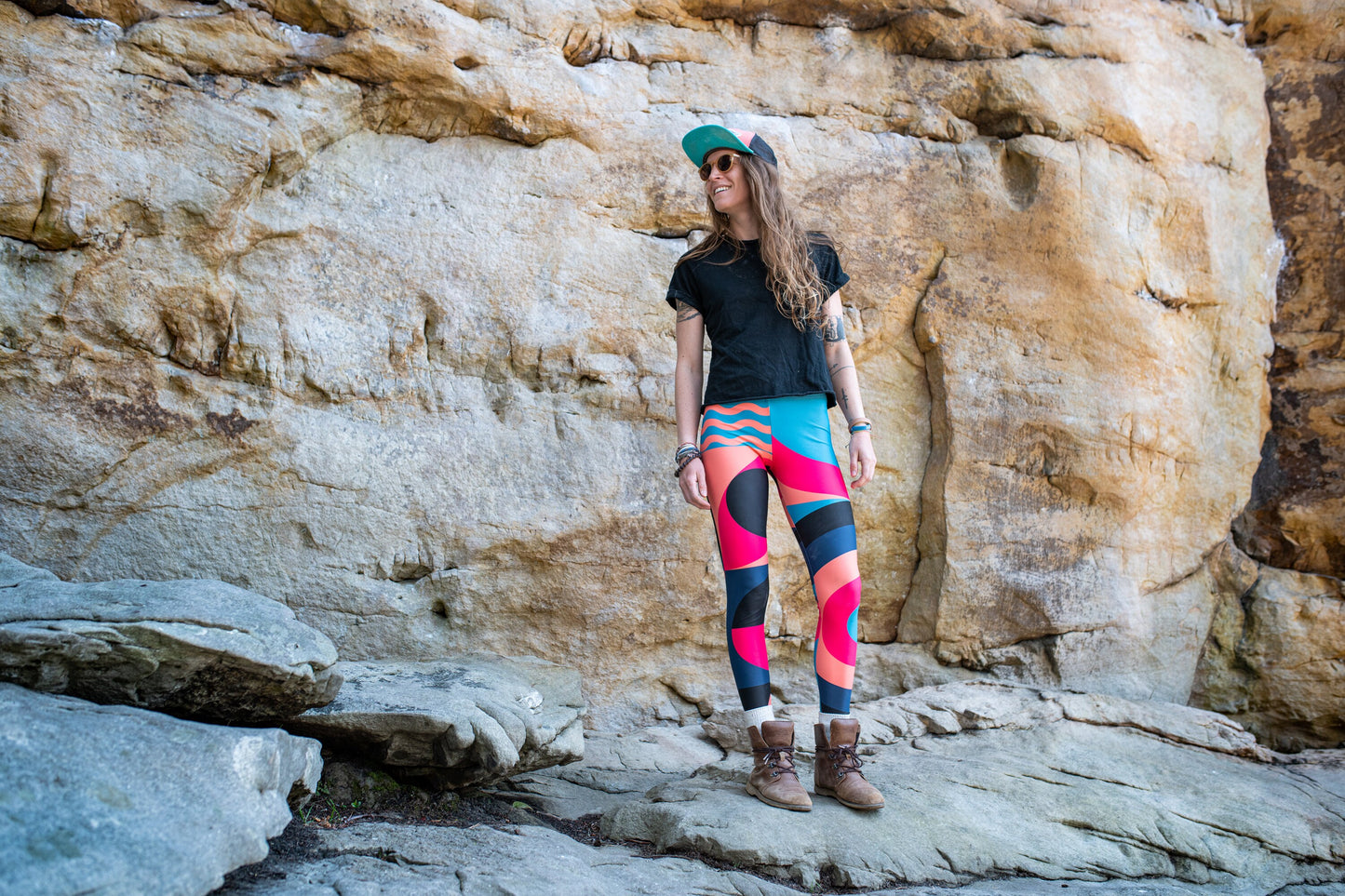 Magenta tides - athleisure unisex leggings