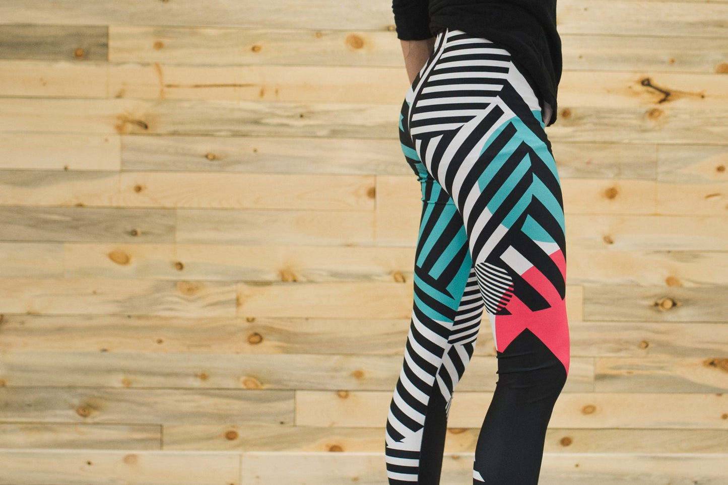 Abstract striped zebra - athleisure unisex leggings