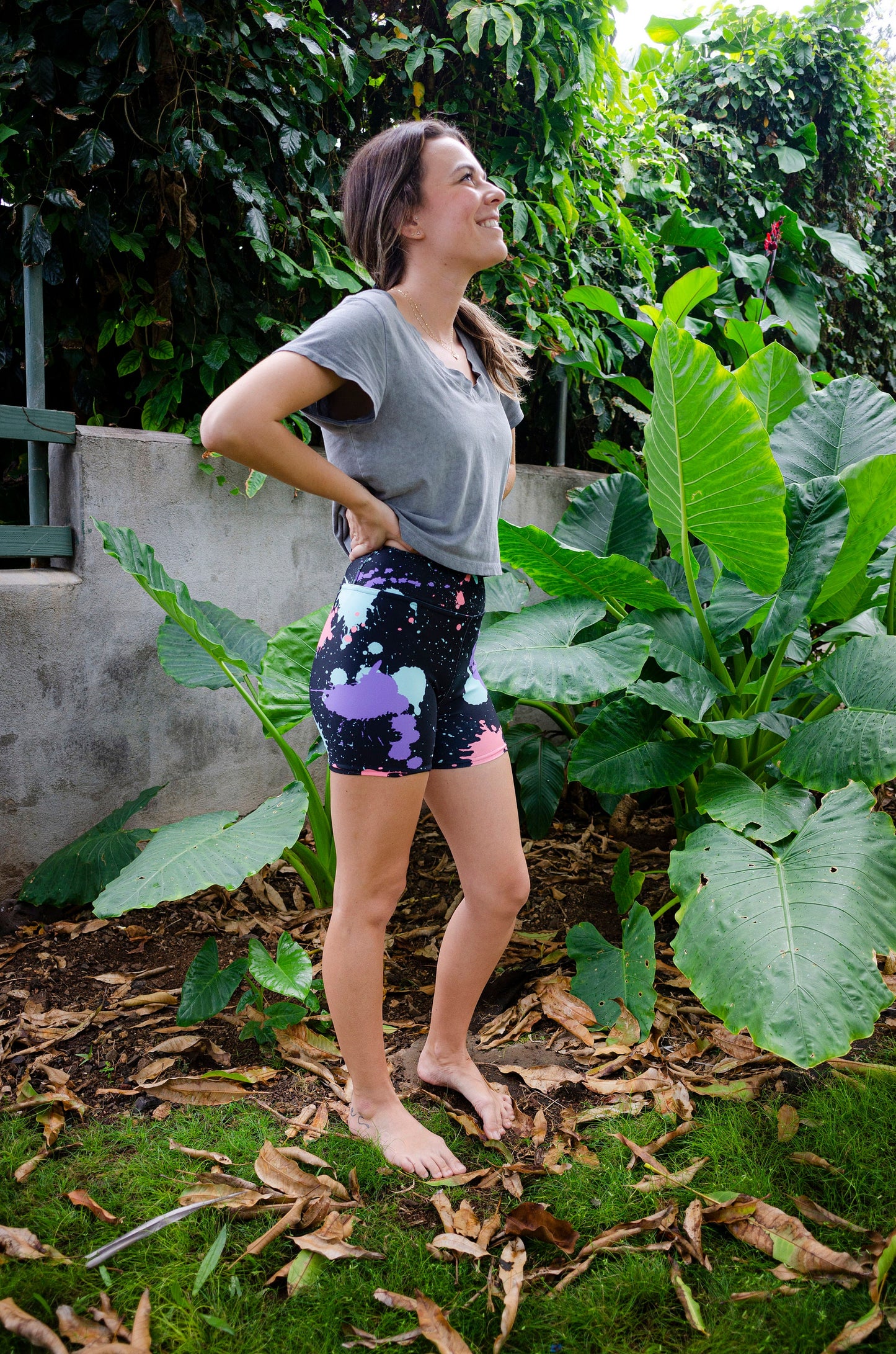 Darkfield splatter - athleisure unisex shorts