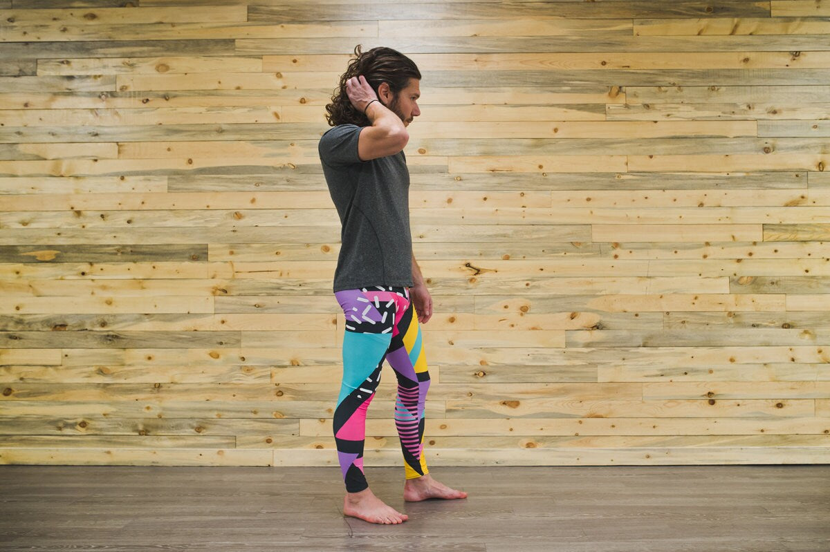 Neon geometric retro - athleisure unisex leggings
