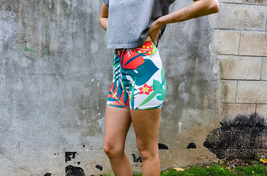 Floral Hawaiian Aloha - athleisure unisex shorts
