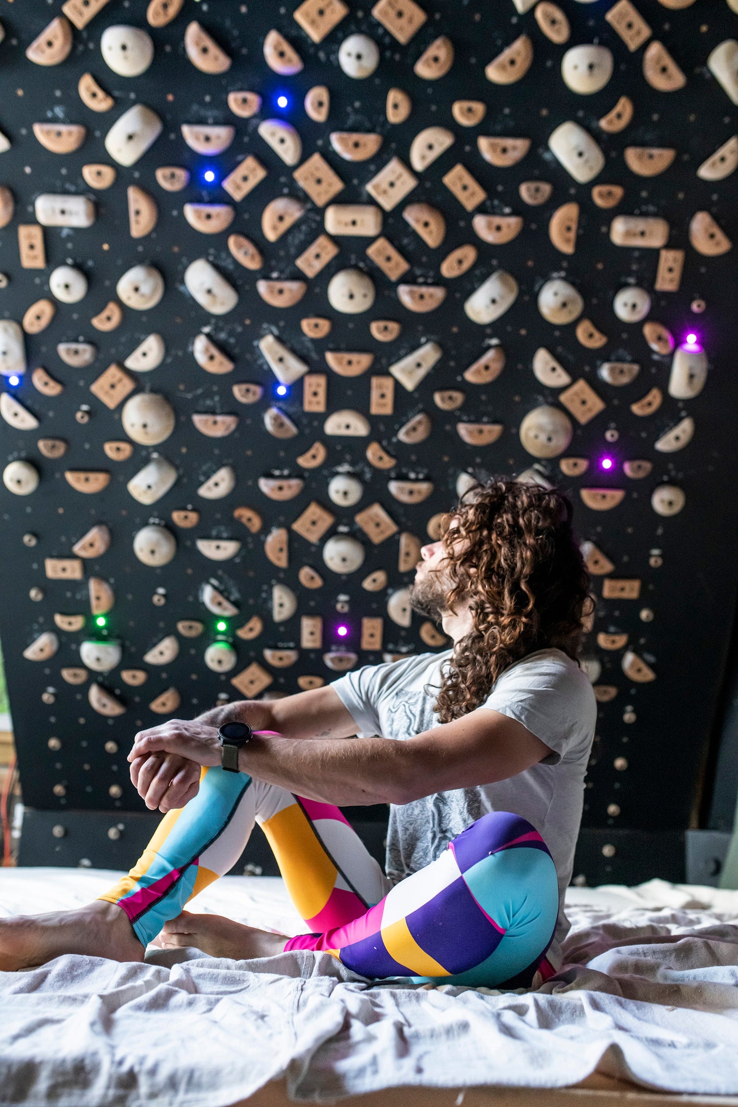 Coral sunburst  - athleisure unisex leggings