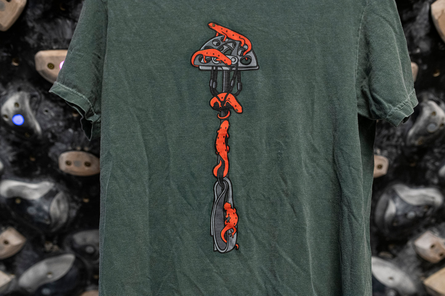 Climbing Cam and Salamander tee
