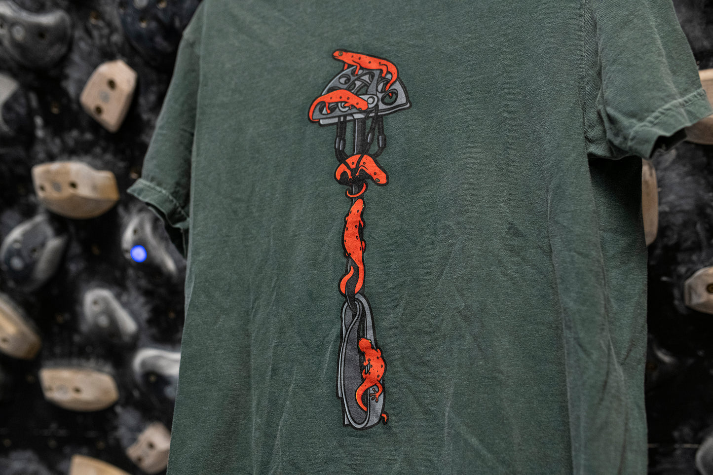 Climbing Cam and Salamander tee