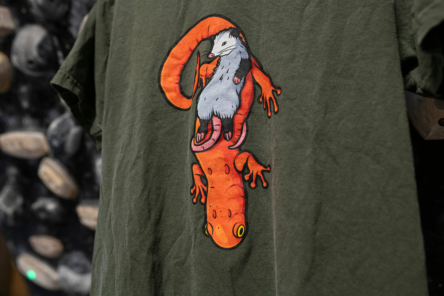 Possum and Salamander tee shirt
